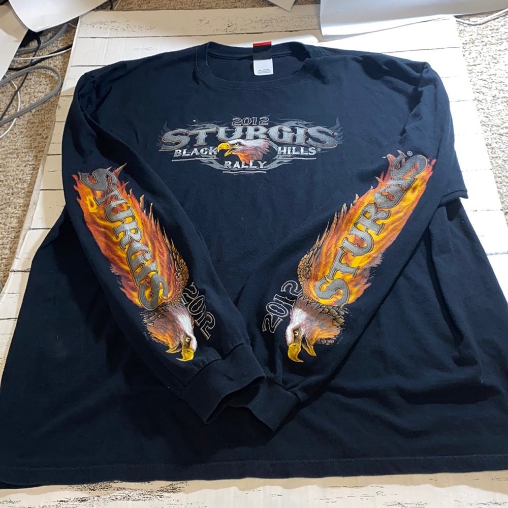 Sturgis Black Hills Rally 2012 Hot Leathers Sz 2X Long Sleeve Shirt